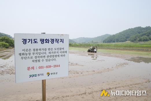 연천군 왕징면이장협의회, 풍년기원 평화경작지 모내기 행사 개최