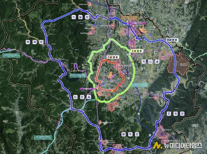 진천군 외곽순환도로 계획도