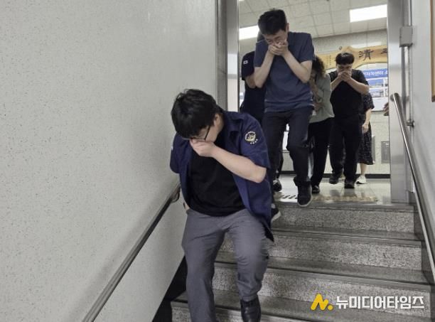 수원시 장안구 조원1동, 전직원 참여한 자체소방훈련 실시