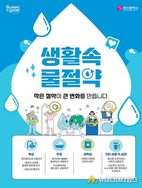 부산시, 부전시장서 '생활 속 물 절약 캠페인' 개최