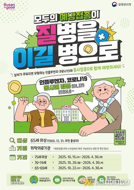 인플루엔자‧코로나19 예방접종 관련 포스터