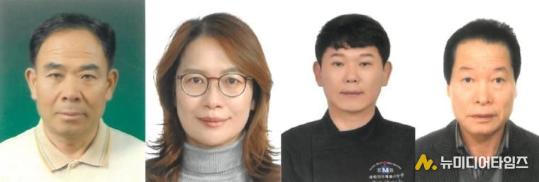 사진 왼쪽부터 천안양조장 대표 정상진 씨, 원조옥수사 대표 정영실 씨, 제과제빵 분야 명인 박창호 씨, 이용 분야 김용기 씨.