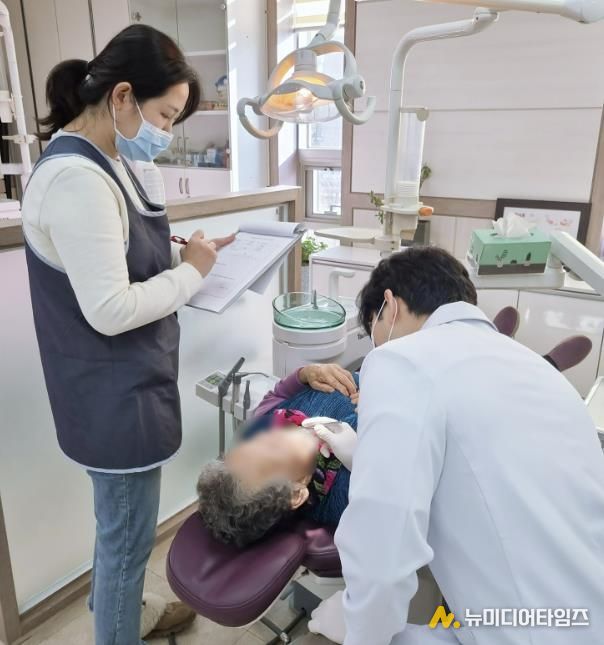 지난 2월 서산시보건소에서 진행된 구강 및 건강 상태 검진