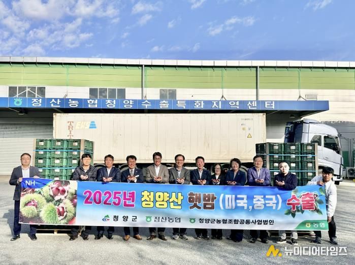 2025년 청양밤 해외 수출길 올랐다