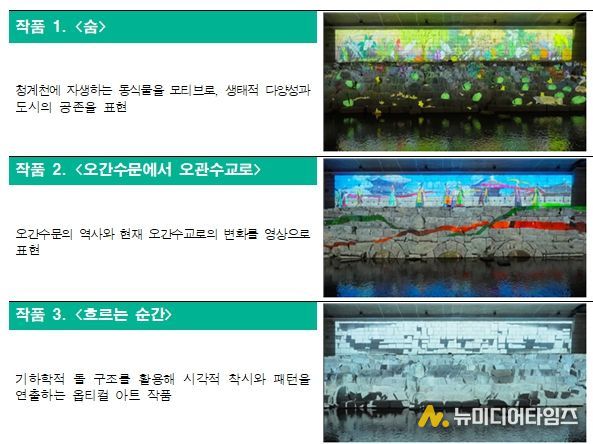 오간수교 하부 미디어파사드 3점