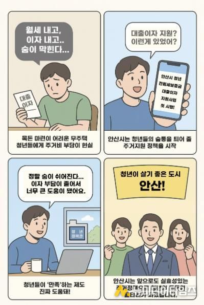 청년 전월세 보증금 대출이자 지원사업 디지털 홍보자료.
