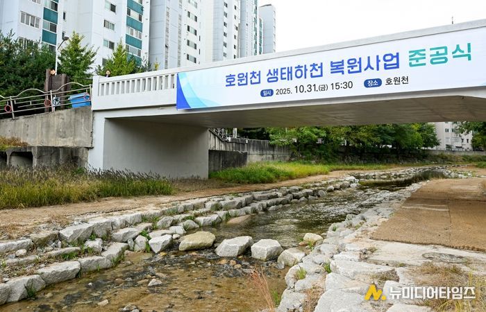 호원천 생태하천 복원사업 준공식 관련 사진.