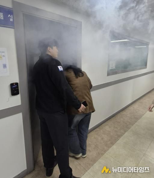 수원시 팔달구 우만2동, 공공기관 합동 소방훈련 실시