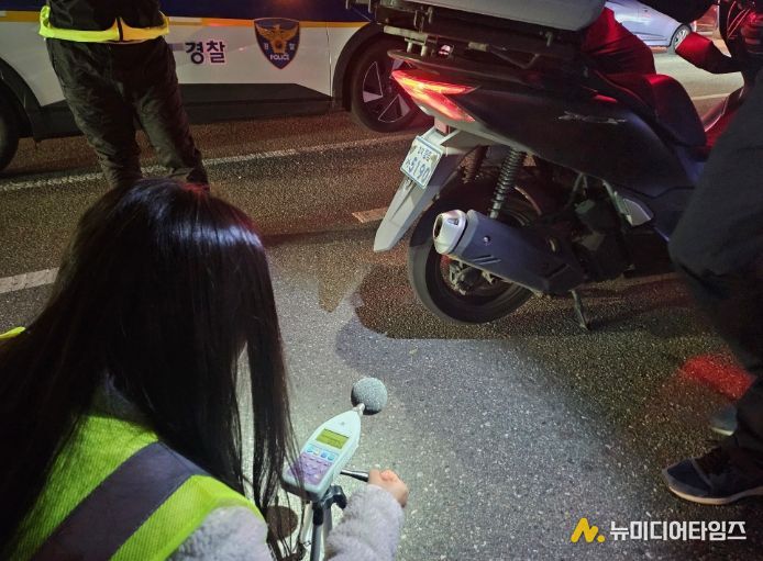 증평군, 이륜자동차 소음 야간 합동단속