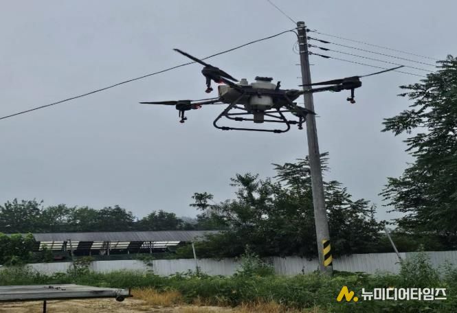 보은군, ASF 선제적 방역 위해 드론을 통한 야생동물 기피제 살포