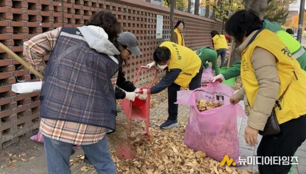 수원시 장안구 정자1동, 가을맞이 낙엽 대청소 실시