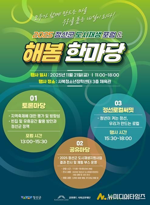 정선군도시재생지원센터, 2025 도시재생포럼 및 해봄한마당 개최로 지역 활성화 모색