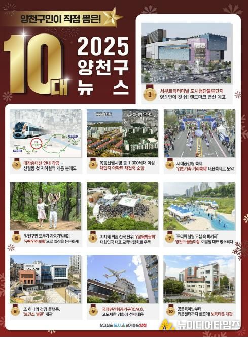 2025년 ‘양천구 10대 뉴스’ 홍보 포스터