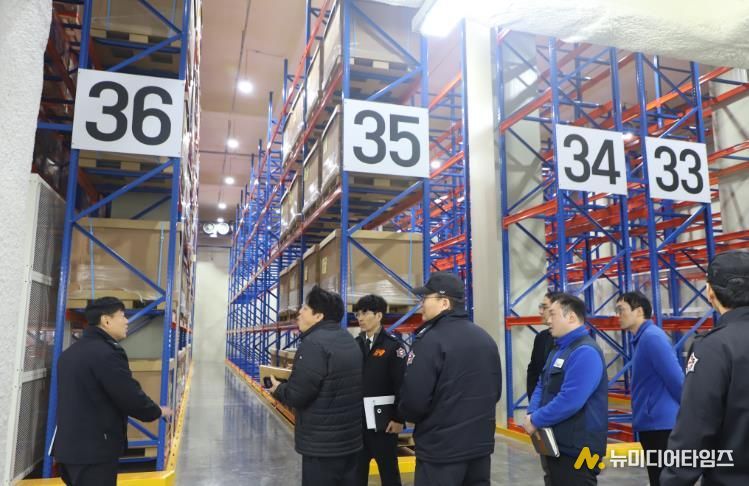 계양소방서, 겨울철 물류창고 화재안전관리 위한 간담회·안점점검