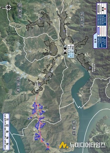 송암리 마을하수도 확충 사업 계획평면도