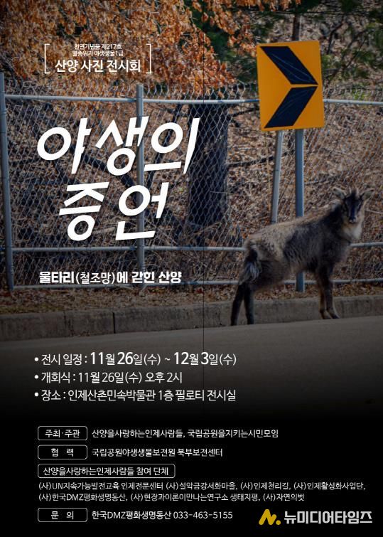 천연기념물, 멸종위기 야생동물 산양 사진전