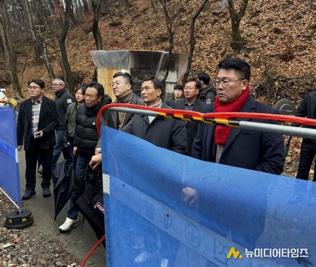 충청북도의회 건설환경소방위, 조령산휴양림 숲속의 집 조성 현장 방문