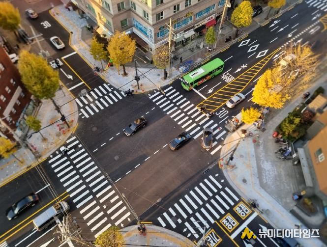구로보건소 사거리 정비 후 모습