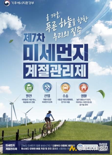 '7차 미세먼지 계절관리제' 포스터