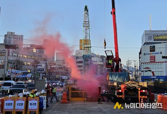 건설공사장 동절기 모의훈련