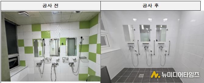 황학동 자치회관 헬스장(샤워장) 개선 모습
