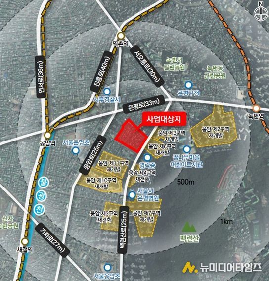 위치도 (은평구 응암동 101번지 일대)