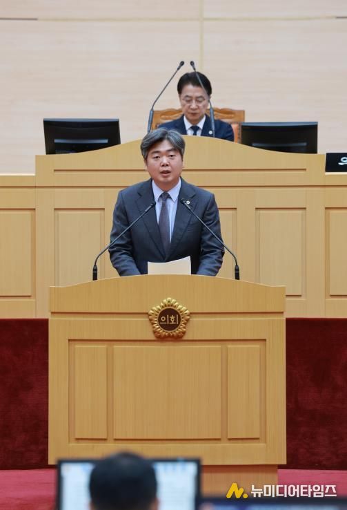 본회의 5분자유발언 중인 박원종 전남도의원