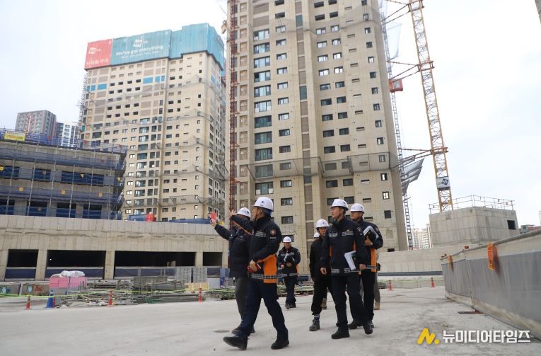 계양소방서, 겨울철 고층건축물 공사현장 대상 관서장 현장예찰