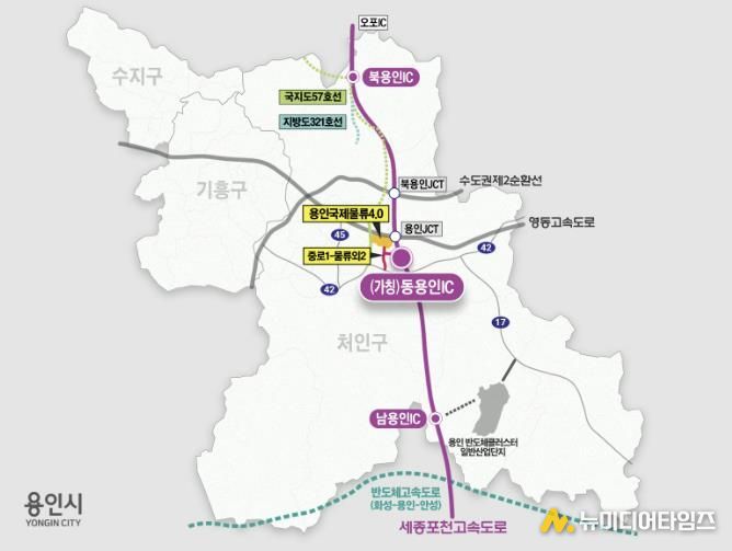 동용인IC위치와인근주요도로망