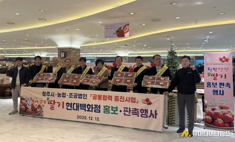 청주시, 현대백화점 충청점서 ‘청원생명딸기’ 판촉행사 운영