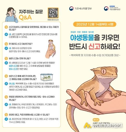 야생돌물 신고제 안내문