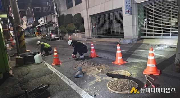 야간 오수역류 민원 해소