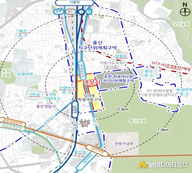 위치도 (용산구 남영동 31-1번지 일대)