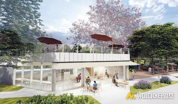 여의천 소원카페 외부 조감도(전면)