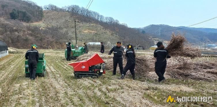 영농부산물 파쇄 사진