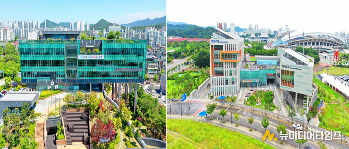 상록구청(왼쪽), 단원구청(오른쪽) 전경