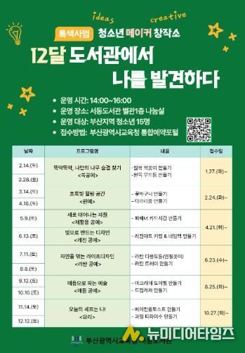 부산서동도서관, 청소년 메이커 창작소 운영