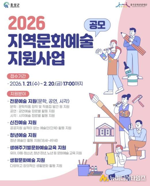 홍성군 홍주문화관광재단, 지역문화예술지원사업 공모