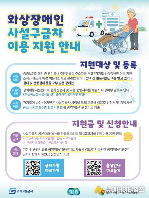 와상장애인 지원 포스터