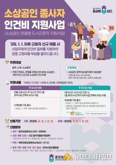 ‘소상공인 맞춤형 도시근로자 지원사업‘ 홍포 포스터