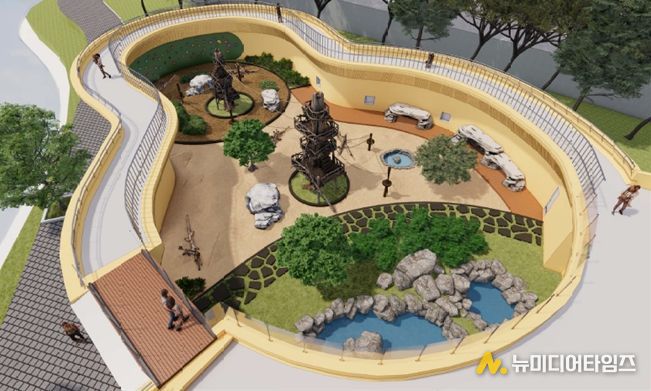 일본원숭이 동산(설계조감도)