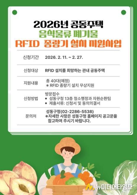 RFID 종량기 설치 지원 안내문