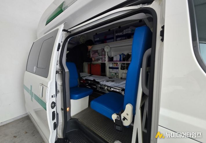 금산군보건소 보건소 구급차 관리 실태 현장 점검 모습