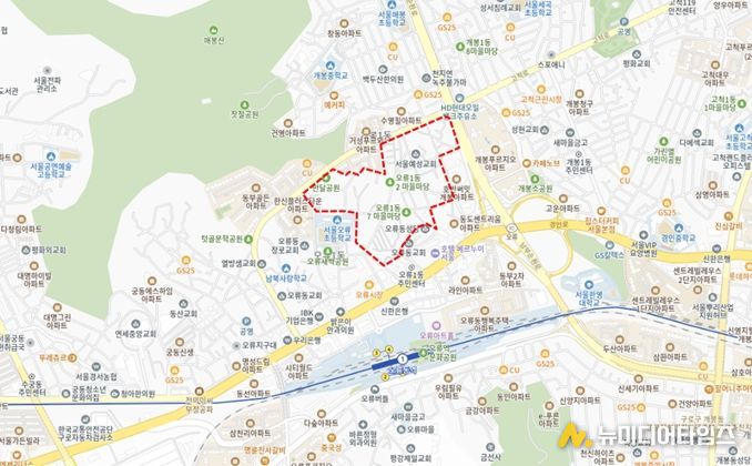 2026년 제1차 주택재개발 후보지 선정구역(구로구 개봉동 66-15/대상지 구역계는 선정위원회 조건이행 및 신속통합기획 등 계획수립 과정에서 변경될 수 있음)