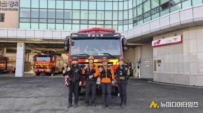 천안서북소방서, 잠긴 문 안 홀로 남겨진 아이…신속 대응으로 무사 구조