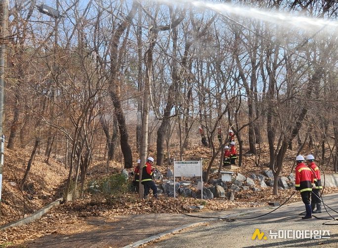 안성시, 산불 대응 유관기관 합동 소방훈련 실시