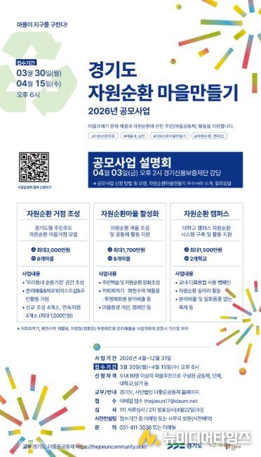 2026년 자원순환마을 만들기 공모사업 웹자보.