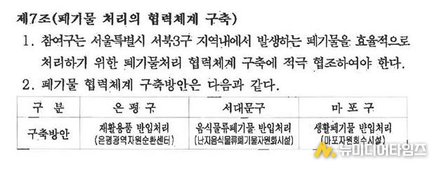 은평광역자원순환센터 건립사업 협약서 제7조