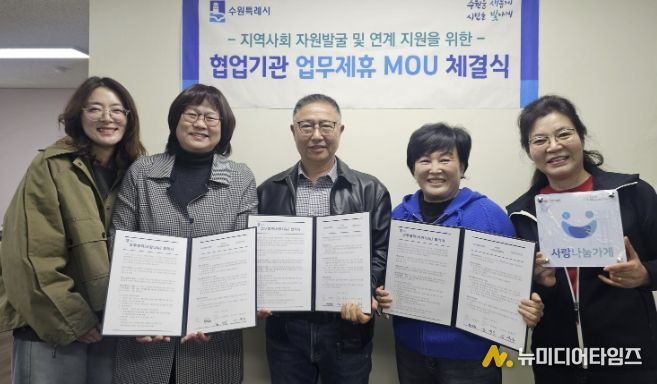 수원시 팔달구 우만2동 지역사회보장협의체, 대흥떡방앗간과 업무협약(MOU) 체결