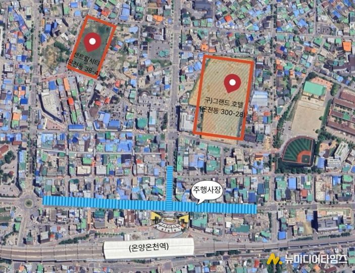 임시주차장 조성 현장 위치도